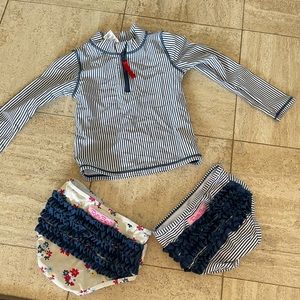 Toddler girl ruffle butts swimwear